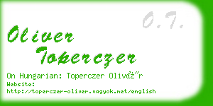 oliver toperczer business card